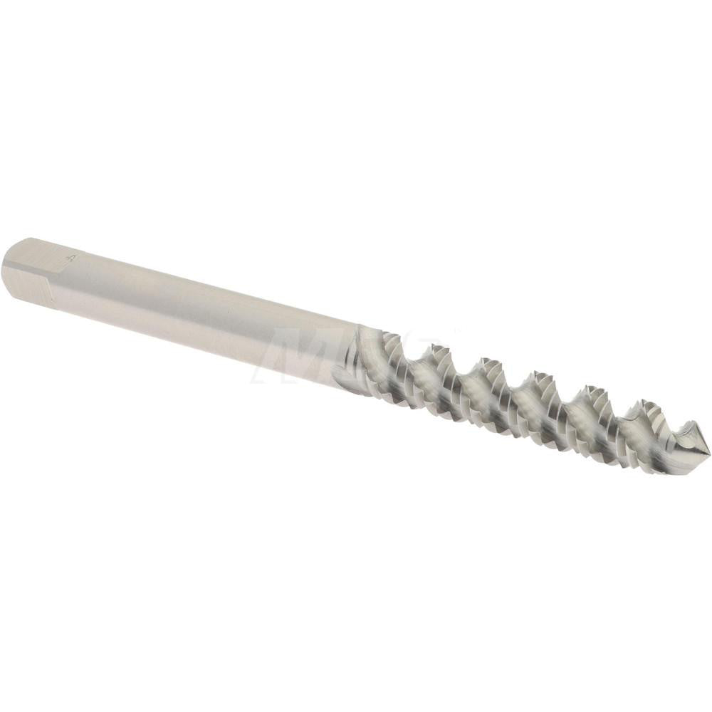 Hertel K008288AS Spiral Flute Tap #10-32, UNF, 3 Flute, Plug Chamfer, 2B Class of Fit, High-Speed Steel, Bright/Uncoated Finish
