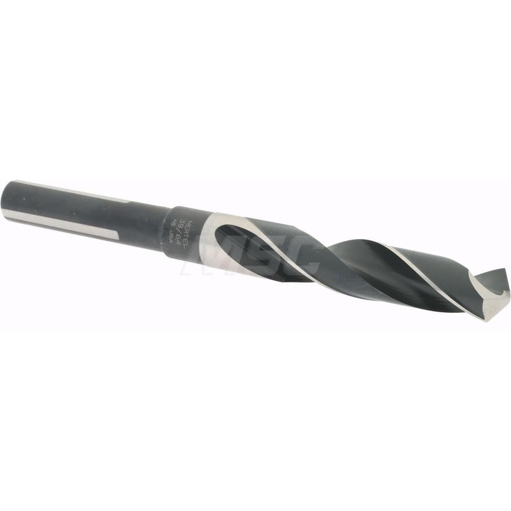 Hertel 77428654 Reduced Shank Drill Bit 39/64'' Dia, 1/2'' Shank Dia, 118 °, High Speed Steel