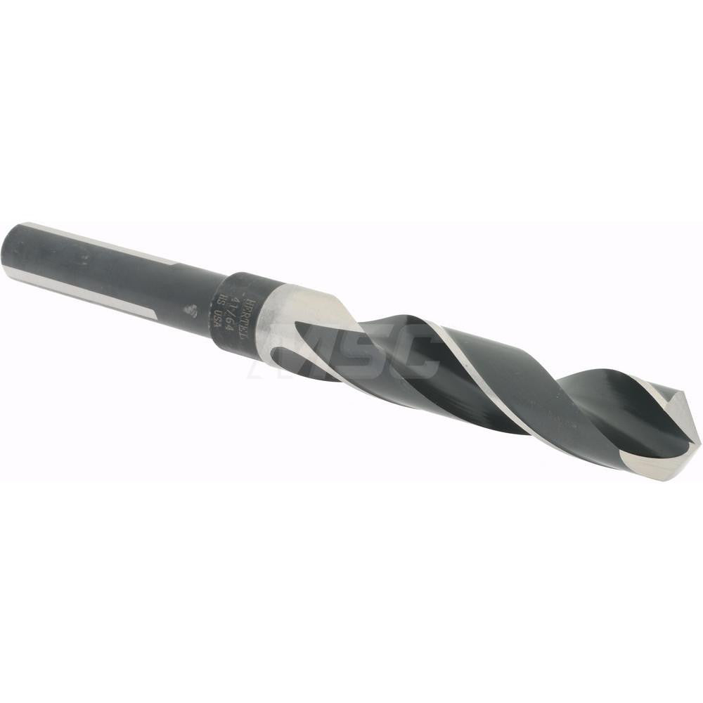 Hertel 77428670 Reduced Shank Drill Bit 41/64'' Dia, 1/2'' Shank Dia, 118 °, High Speed Steel