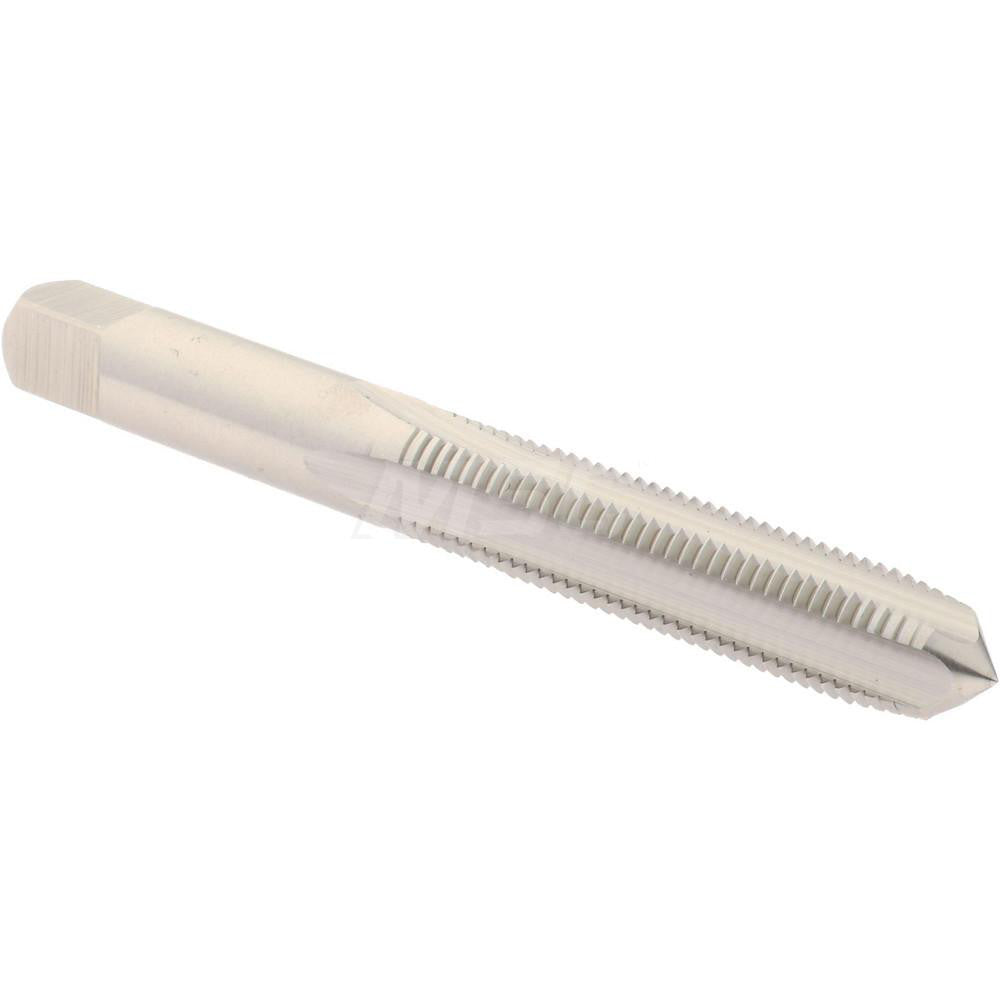 Hertel K027753AS Straight Flute Tap M8x1 Metric Fine, 4 Flute, Plug Chamfer, High-Speed Steel, Bright/Uncoated Finish