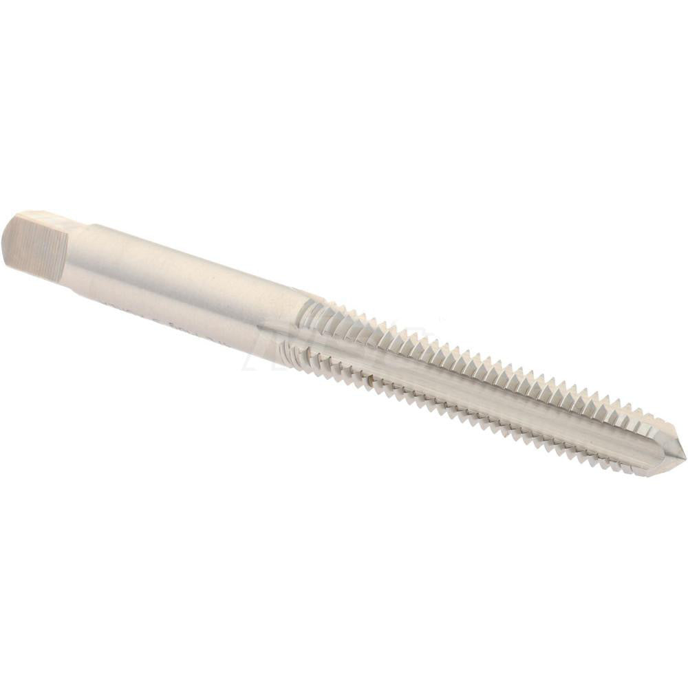Hertel K027741AS Straight Flute Tap M6x1 Metric Coarse, 4 Flute, Plug Chamfer, 6H Class of Fit, High-Speed Steel, Bright/Uncoated Finish