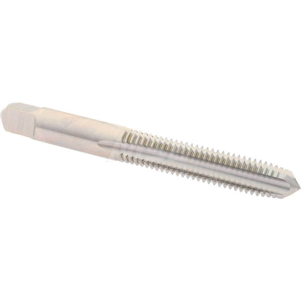 Hertel K027749AS Straight Flute Tap M8x1.25 Metric Coarse, 4 Flute, Plug Chamfer, 6H Class of Fit, High-Speed Steel, Bright/Uncoated Finish