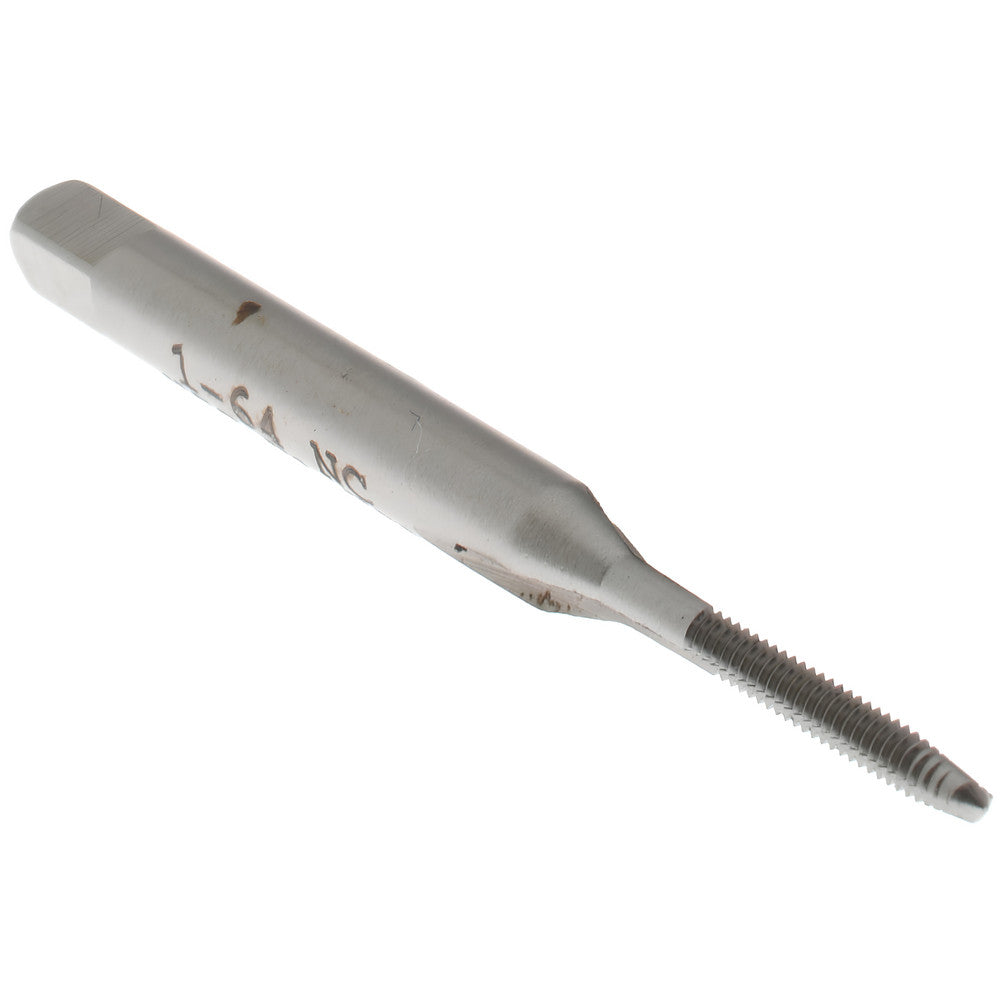 Hertel K008013AS Straight Flute Tap #1-64 UNC, 2 Flute, Plug Chamfer, 3B Class of Fit, High-Speed Steel, Bright/Uncoated Finish