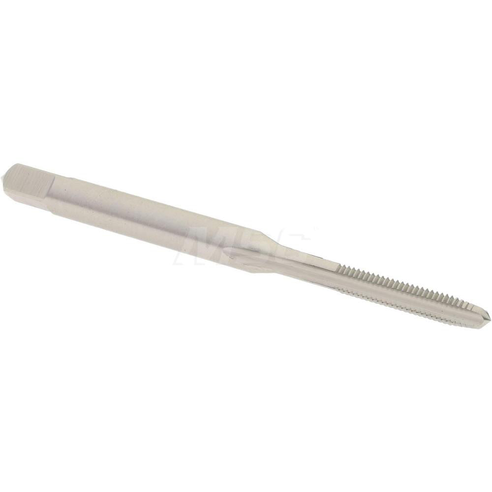 Hertel K008067AS Straight Flute Tap #3-56 UNF, 3 Flute, Plug Chamfer, 2B Class of Fit, High-Speed Steel, Bright/Uncoated Finish