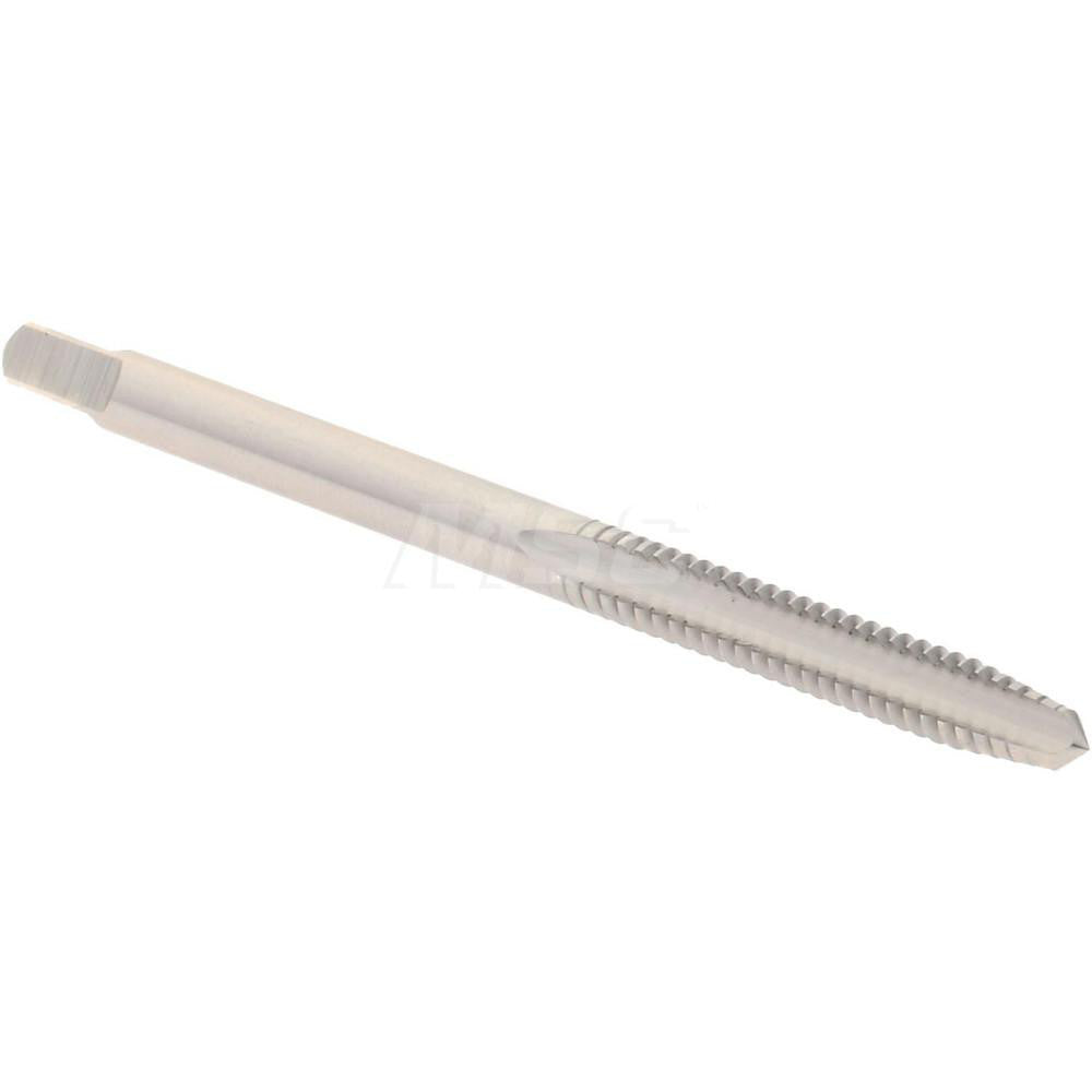 Hertel K008142AS Straight Flute Tap #6-32 UNC, 2 Flute, Plug Chamfer, 2B Class of Fit, High-Speed Steel, Bright/Uncoated Finish