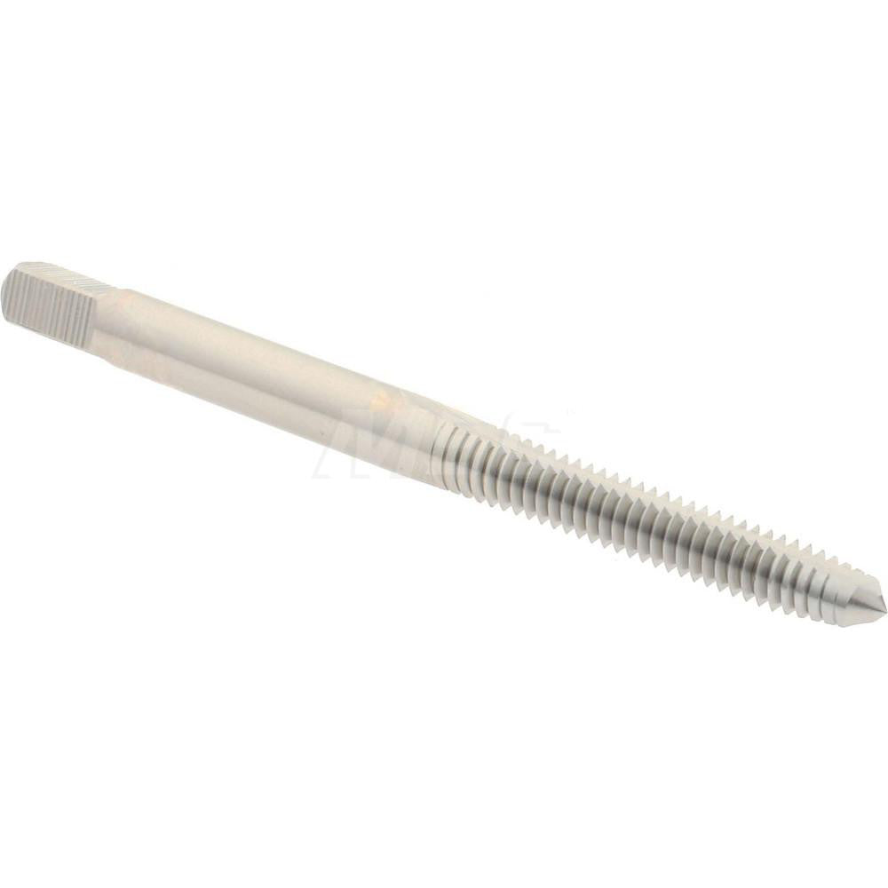 Hertel K008196AS Straight Flute Tap #8-32 UNC, 2 Flute, Plug Chamfer, 2B Class of Fit, High-Speed Steel, Bright/Uncoated Finish