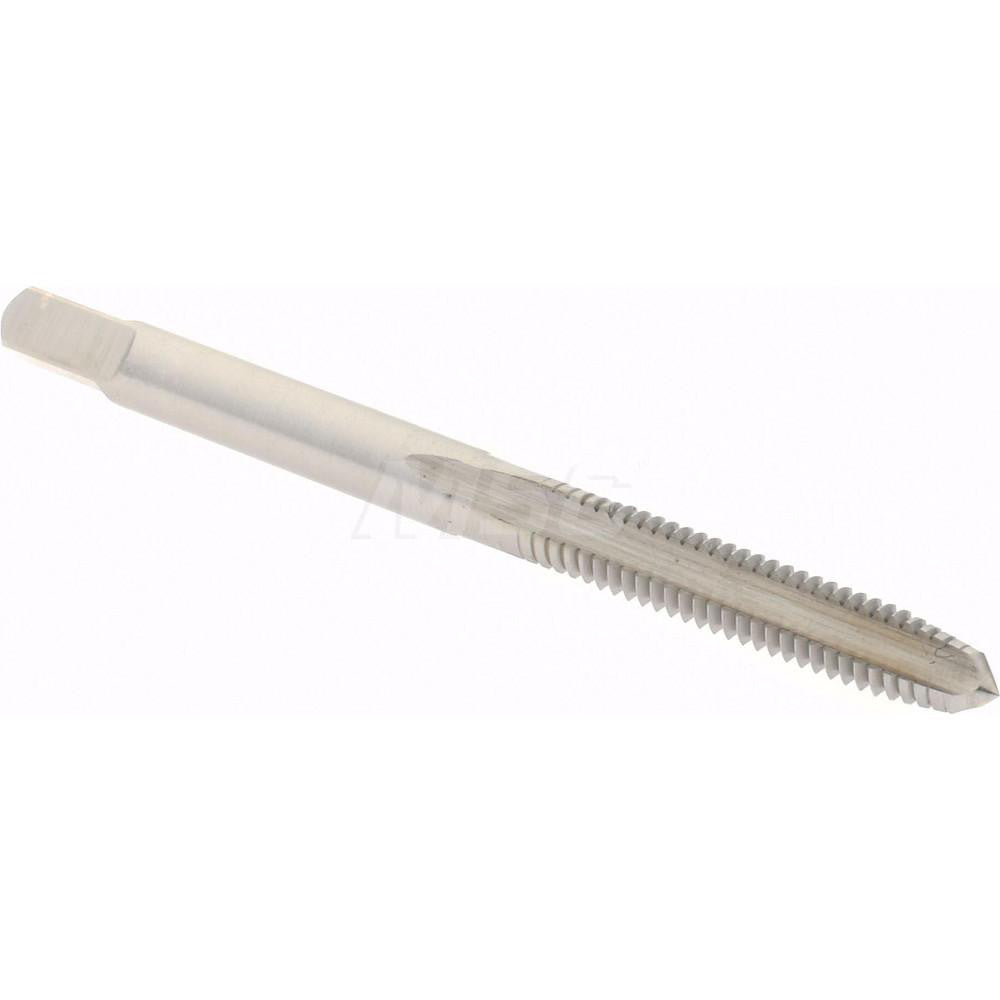 Hertel K008200AS Straight Flute Tap #8-32 UNC, 3 Flute, Plug Chamfer, High-Speed Steel, Bright/Uncoated Finish