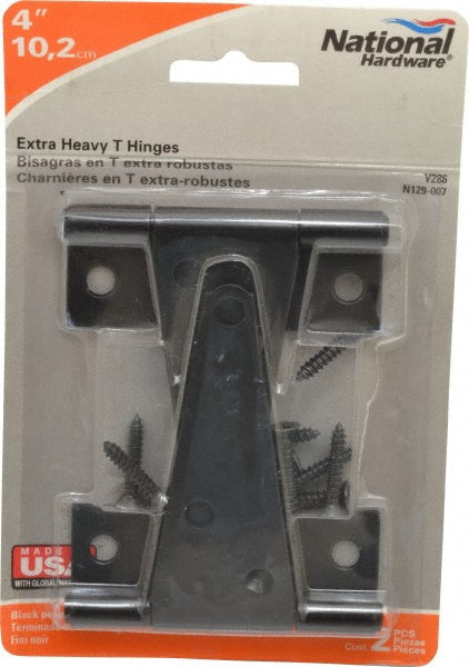 National Hardware N129-007 T Hinge 3.3" Wide, 0.08" Thick, 6 Mounting Holes