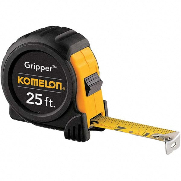 Komelon 5425 Tape Measure 25' Long, 1" Width, Yellow Blade
