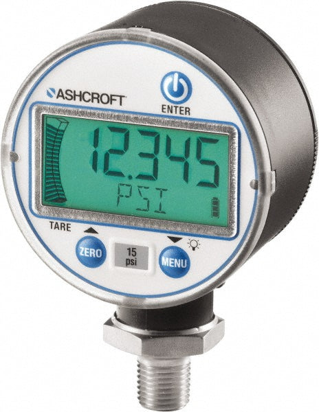 Ashcroft 662876751293 Pressure Gauge 2-1/2" Dial, 0 to 100 psi, 1/4" Thread, NPT, Lower Mount