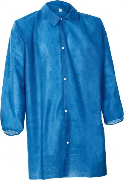 PRO-SAFE LC-SMS-M45B-EW Pack of (30) Size M Blue Lab Coats without Pockets