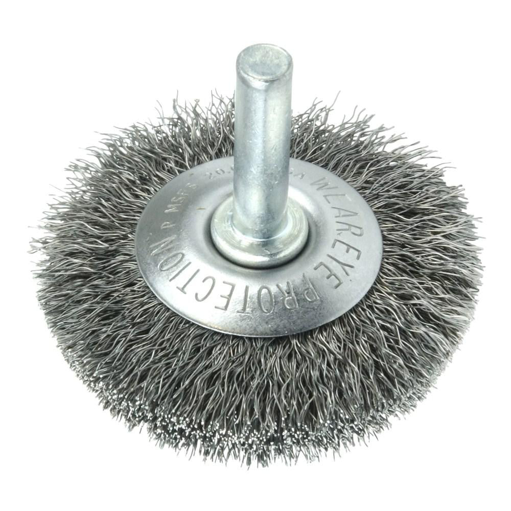 Weiler 17906 Wheel Brush 2" Wheel Dia, 3/8" Face Width, 0.0080" Wire Dia, Crimped