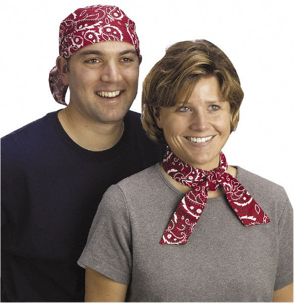 Ergodyne 12305 Cooling Bandana Size Universal, Red, Cooling Relief, Hand Washable & Low-Profile