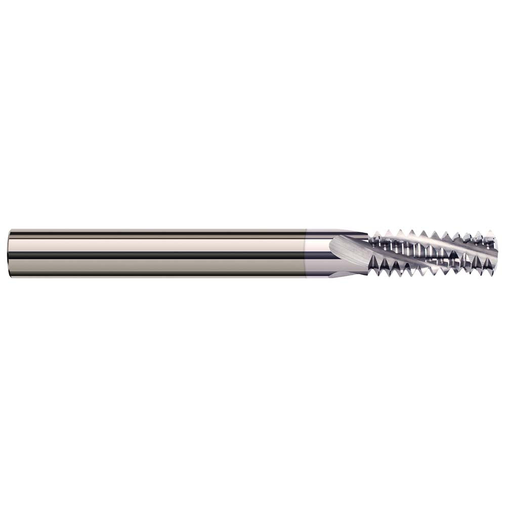 Harvey Tool 70046-C8 Helical Flute Thread Mill 1/4-28, Internal & External, 3 Flute, 0.1875" Shank Dia, Solid Carbide