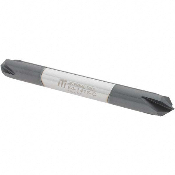 Internal Tool Inc 64-1415-C Chamfer Mills Included Angle 90 Chamfer Mill Material Solid Carbide Coating/Finish AlTiN Cutter Head Diameter (Fractional Inch) 1/4 Cutter Head Diameter (Decimal Inch) 0.2500 Number Of Flutes 4