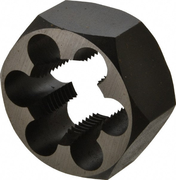 Cle-Line C65627 Hex Rethreading Die 1-1/8 - 12, 1" Thick, Right Hand, 2" Hex, Carbon Steel