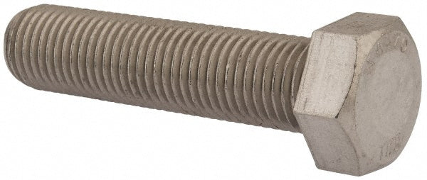 Value Collection 5333 Hex Head Cap Screw M22x2.5, 90.00 mm Length Under Head, Grade 316 & Austenitic Grade A4 Stainless Steel, Bright/Uncoated Finish