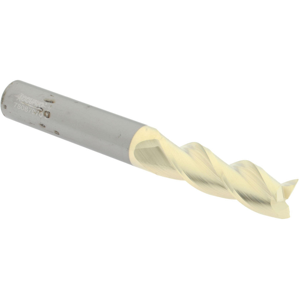 Accupro 314941 Square End Mill 5/8'' Dia, 2'' LOC, 5/8'' Shank Dia, 5'' OAL, 3 Flutes, Solid Carbide