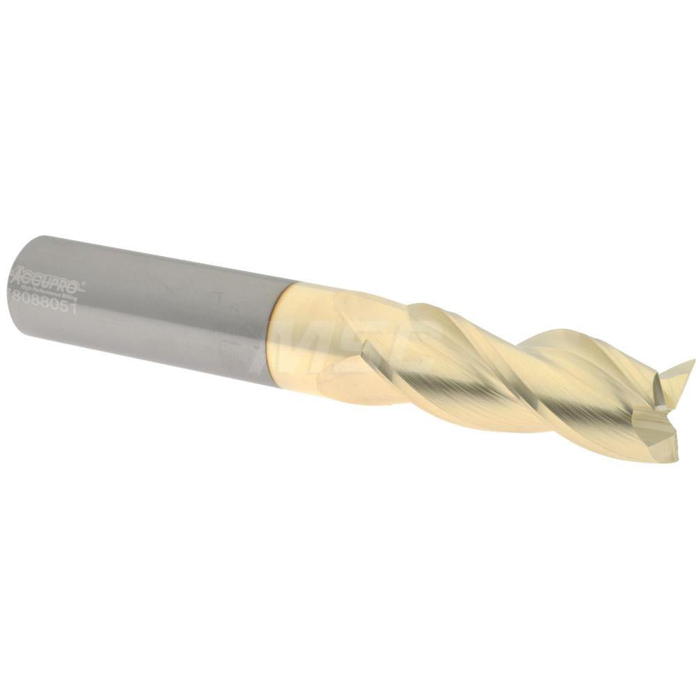 Accupro 315007 Square End Mill 3/4'' Dia, 2'' LOC, 3/4'' Shank Dia, 5'' OAL, 3 Flutes, Solid Carbide