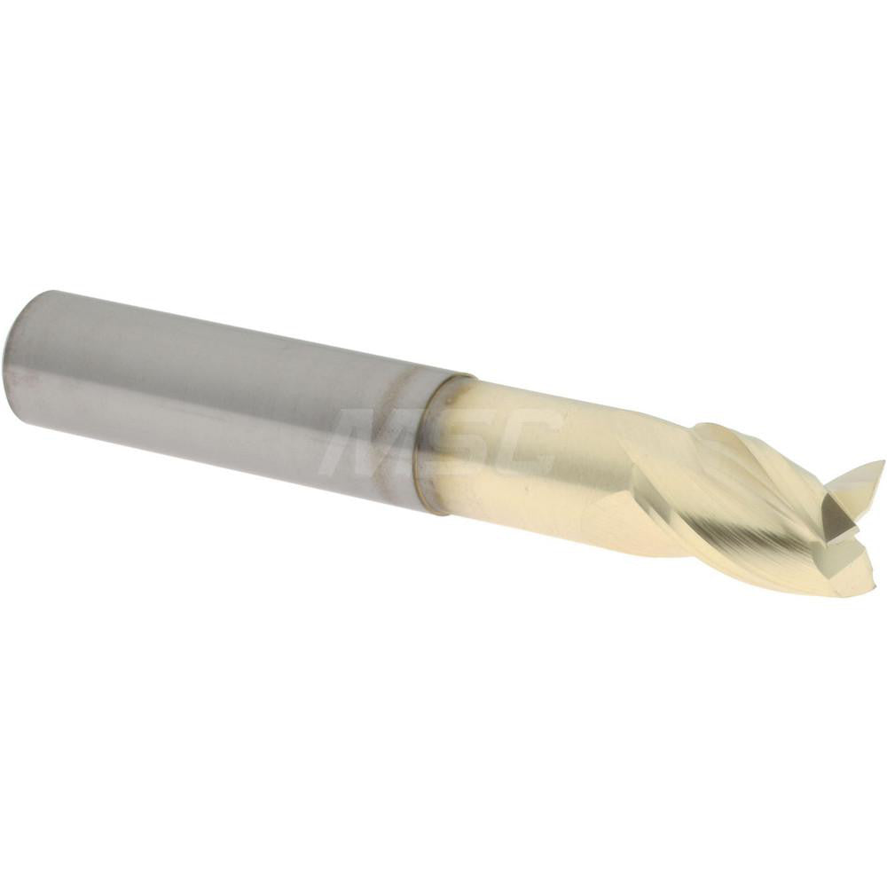 Accupro 315476 Square End Mill 3/8'' Dia, 1/2'' LOC, 3/8'' Shank Dia, 2-1/2'' OAL, 3 Flutes, Solid Carbide