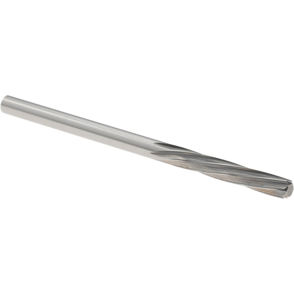 Magafor 88860003300 Chucking Reamer 3.30 mm Dia, 2-1/4" OAL, 19/32" Flute Length, Spiral Flute, Straight-Cylindrical Shank, Solid Carbide