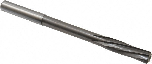 Magafor 88860009530 Chucking Reamer 9.53 mm Dia, 4-31/32" OAL, 1-27/64" Flute Length, Spiral Flute, Straight-Cylindrical Shank, Solid Carbide
