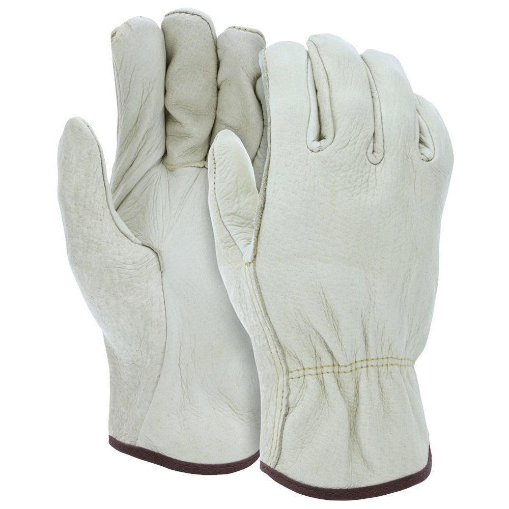 MCR Safety M3400M Work Gloves Memphis® 3400, Size Medium, Not Lined, Pigskin Leather, General Purpose
