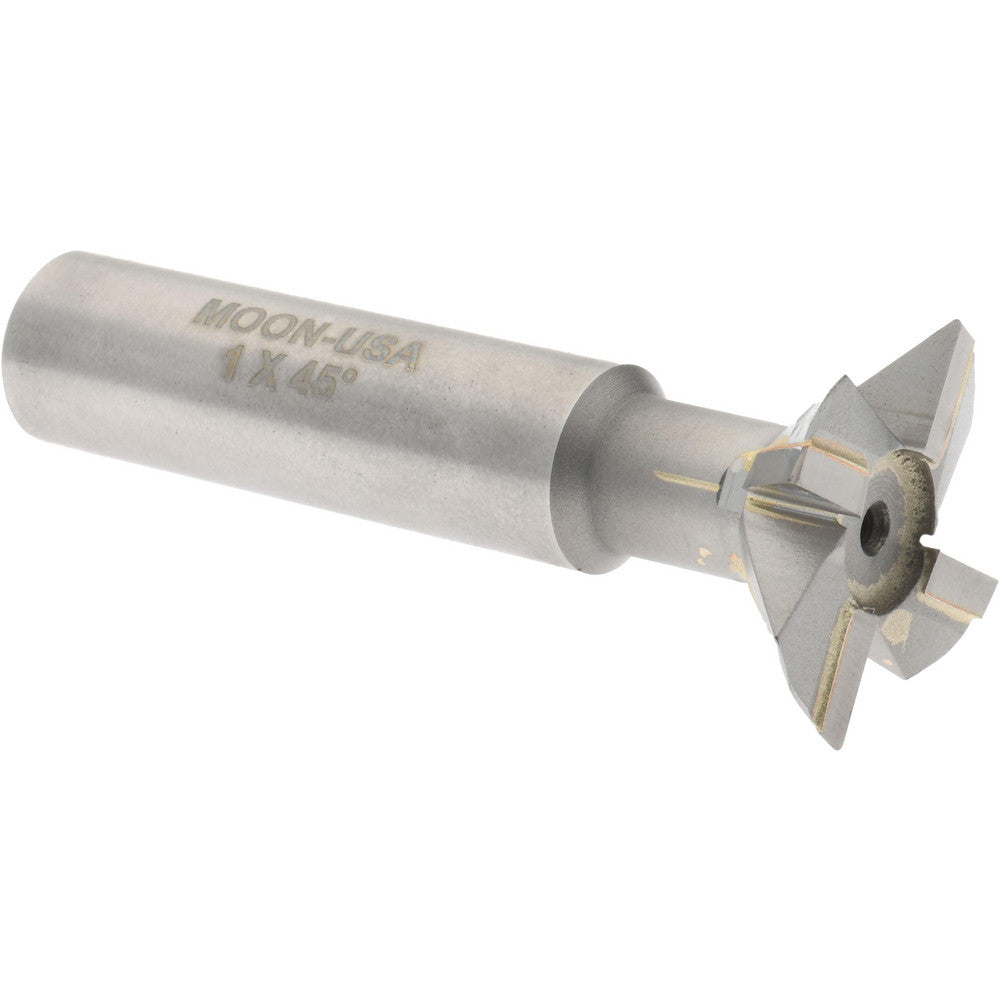 Made in USA Milling Cutters CTDT1000-45 Dovetail Cutter 45 °, 1" Cut Dia, 5/16" Cut Width, Carbide Tipped