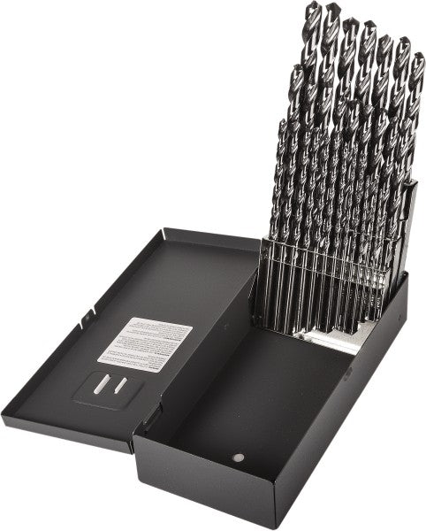 Precision Twist Drill 5995639 Drill Bit Set Taper Length Drill Bits, 29 Pc, 118 °, High Speed Steel