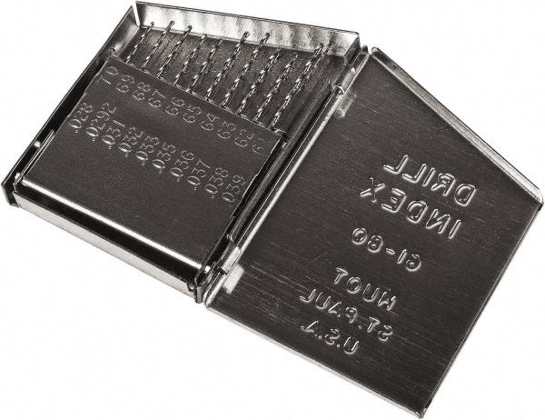 Precision Twist Drill 5995547 Drill Bit Set Jobber Length Drill Bits, 20 Pc, 118 °, High Speed Steel