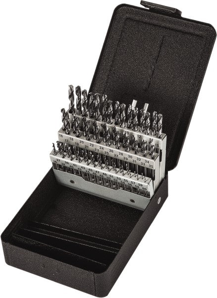 Precision Twist Drill 5995608 Drill Bit Set Screw Machine Length Drill Bits, 60 Pc, 118 °, High Speed Steel