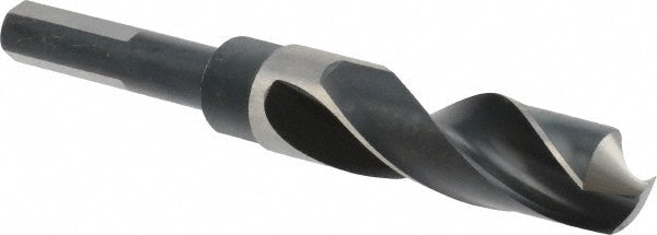 Precision Twist Drill 5999659 Reduced Shank Drill Bit 27/32'' Dia, 1/2'' Shank Dia, 118 °, High Speed Steel