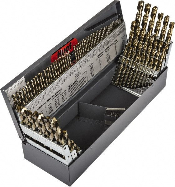 Precision Twist Drill 5995679 Drill Bit Set Jobber Length Drill Bits, 0.04" Drill Bit Sizes135 °, Cobalt