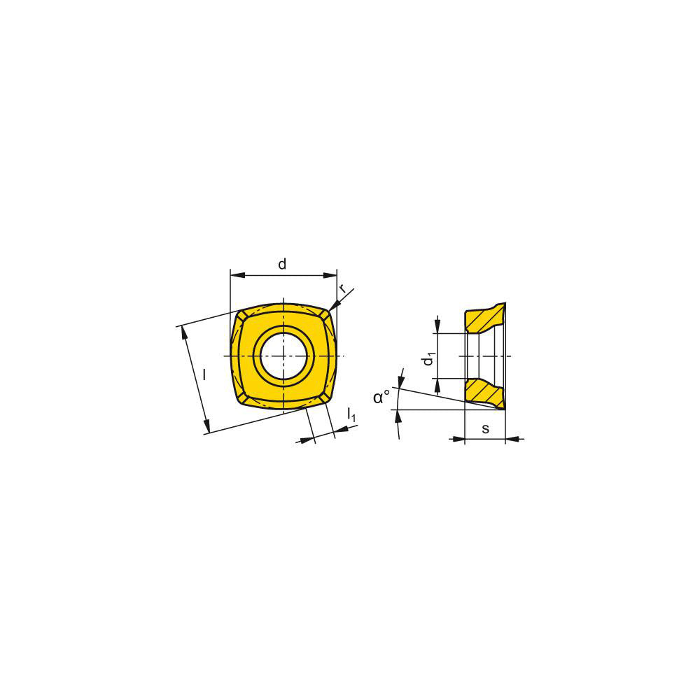 Ceratizit 51022460 Milling Insert ANSI XOLX 120410ER-F40 CTPM245, ISO XOLX 120410ER-F40 CTPM245, CTPM245, Solid Carbide