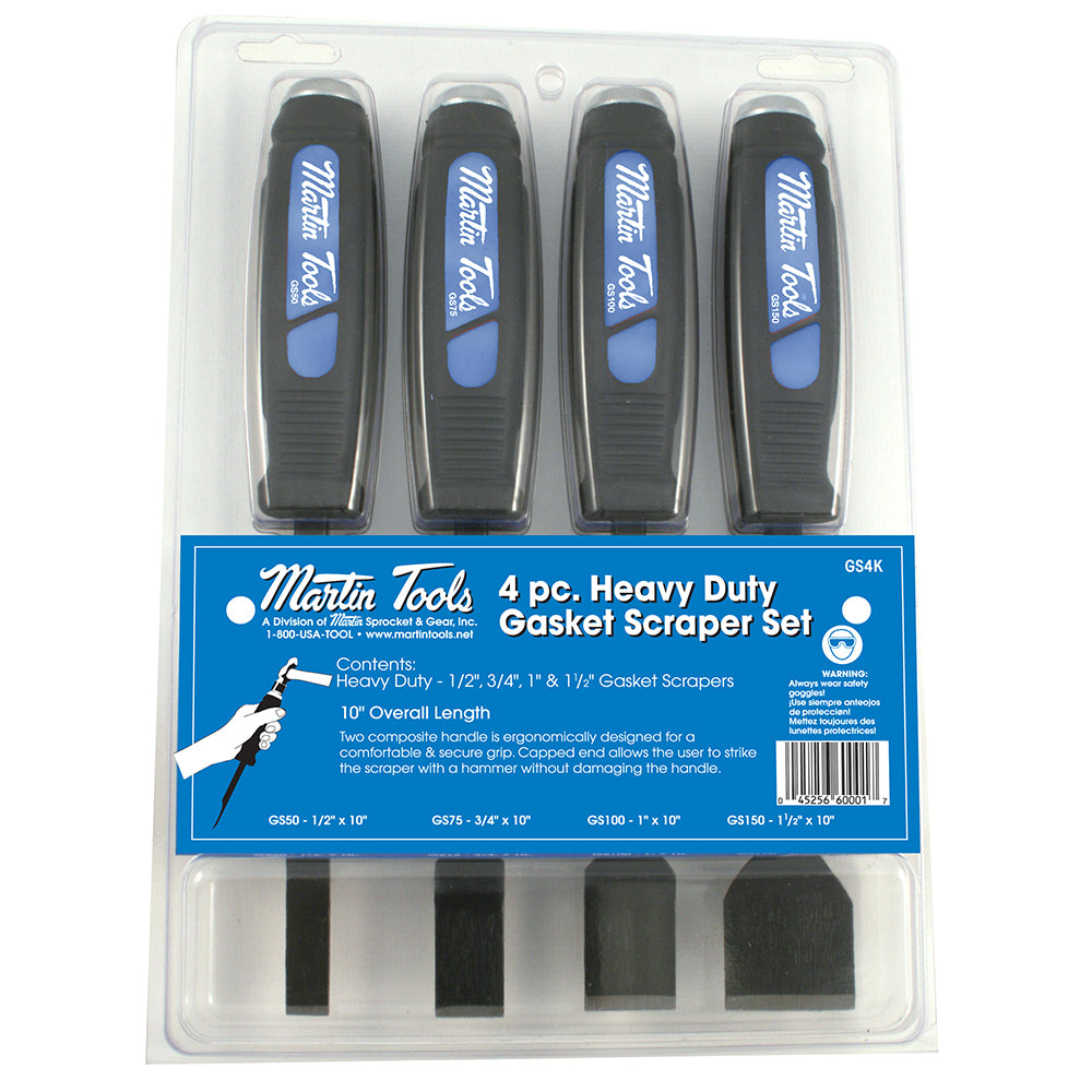 Martin Tools GS4K 4 Pc HD Gasket Scraper Set
