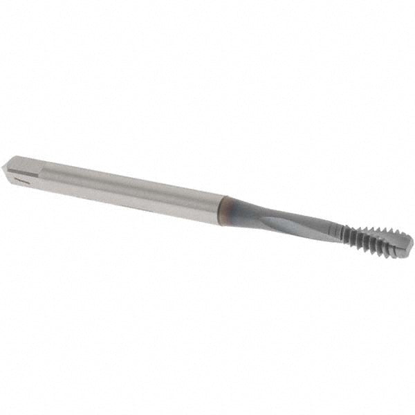 OSG 1754308 Spiral Flute Tap #6-32 UNC, 2 Flutes, Modified Bottoming, 3B Class of Fit, Powdered Metal, TICN Coated