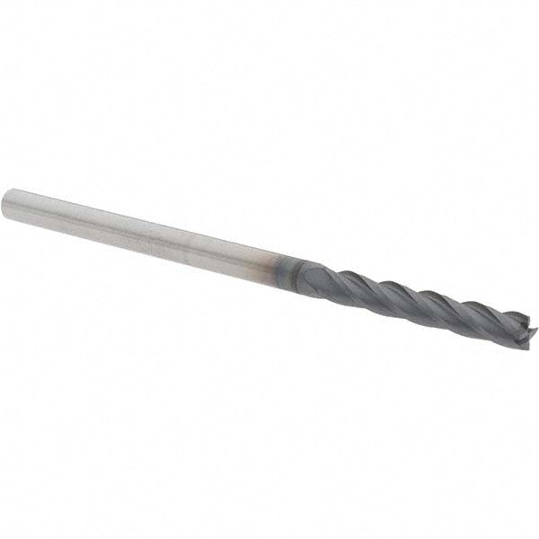 Kyocera SGS Precision Tools 49415 Square End Mill 4.00 mm Dia, 25.00 mm LOC, 4 Flute, Solid Carbide