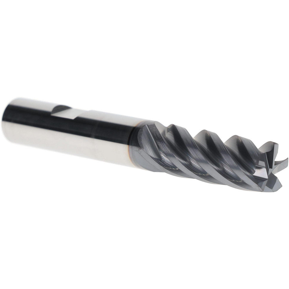Iscar 5622530 Corner Chamfer End Mill 1/2" Dia, 1-1/4" LOC, 5 Flute, 0.0160" Chamfer Width, Solid Carbide
