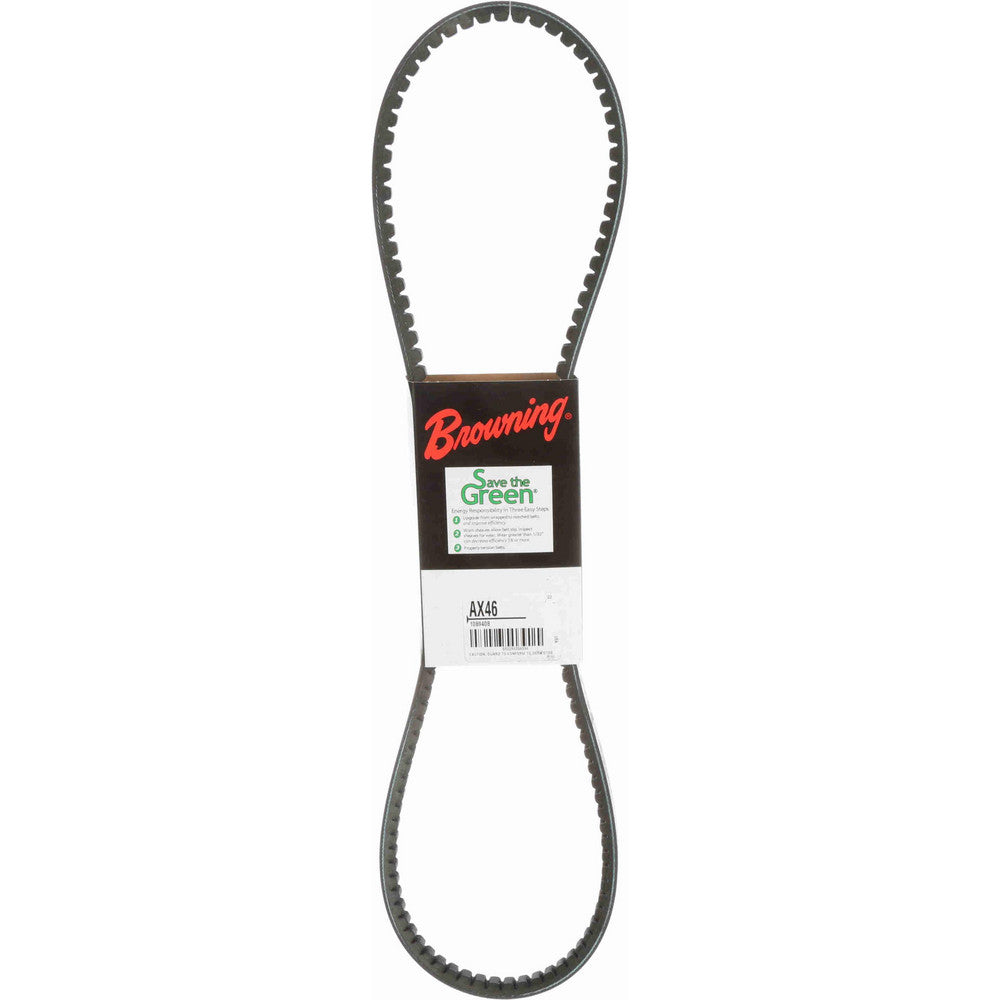 Browning 1089408 Cogged V-Belt Section AX, 48.2000" Outside Length, 1/2" Belt Width