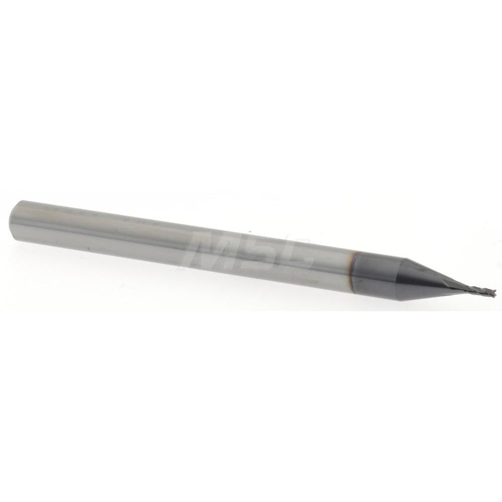 Accupro 12462830 Square End Mill 0.025" Dia, 0.075" LOC, 4 Flutes, Solid Carbide