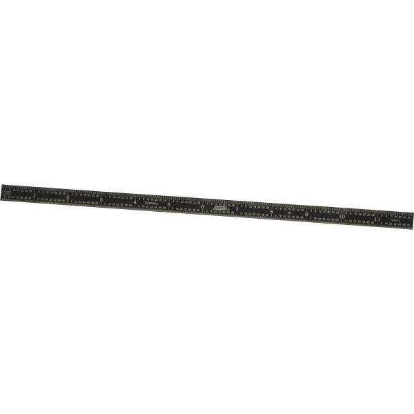 SPI 13-916-2 Steel Rule 12" OAL, 4R Graduation, Flexible, 1/2" OAW