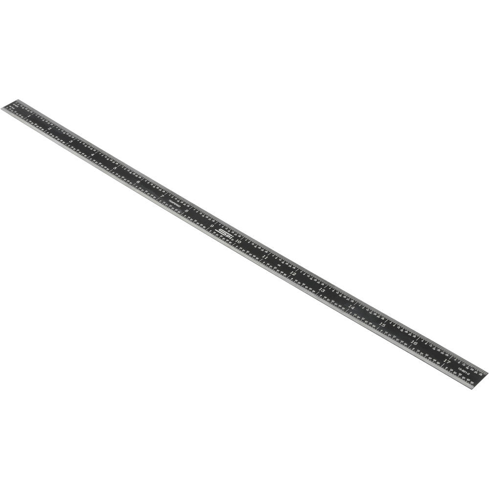 SPI 13-921-2 Steel Rule 18" OAL, 4R Graduation, Flexible, 3/4" OAW