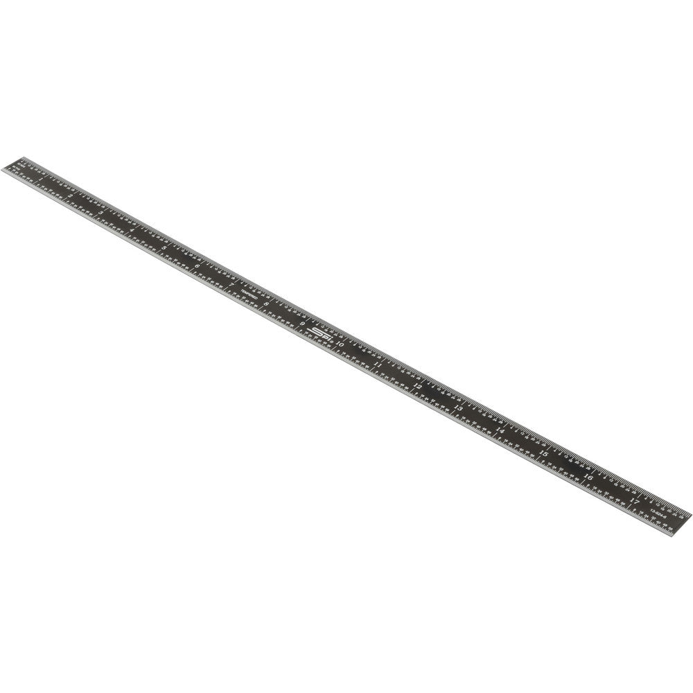 SPI 13-924-6 Steel Rule 18" OAL, English & Metric Graduation, Flexible, 3/4" OAW