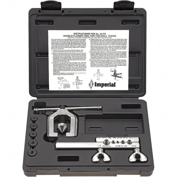 Imperial 93-FB Flaring Tools & Accessories Type Double Flaring Tool Kit Kit Includes Flaring Bar, Yoke, 5 Adapters PSC Code 5130