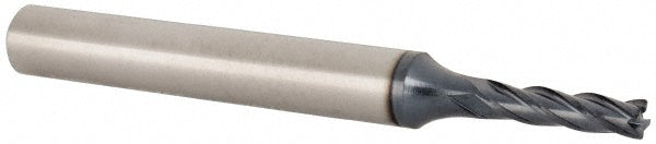 YG-1 GM649008 Corner Radius End Mill 1/8" Dia, 1/2" LOC, 0.0100" Radius, 4 Flute, Solid Carbide