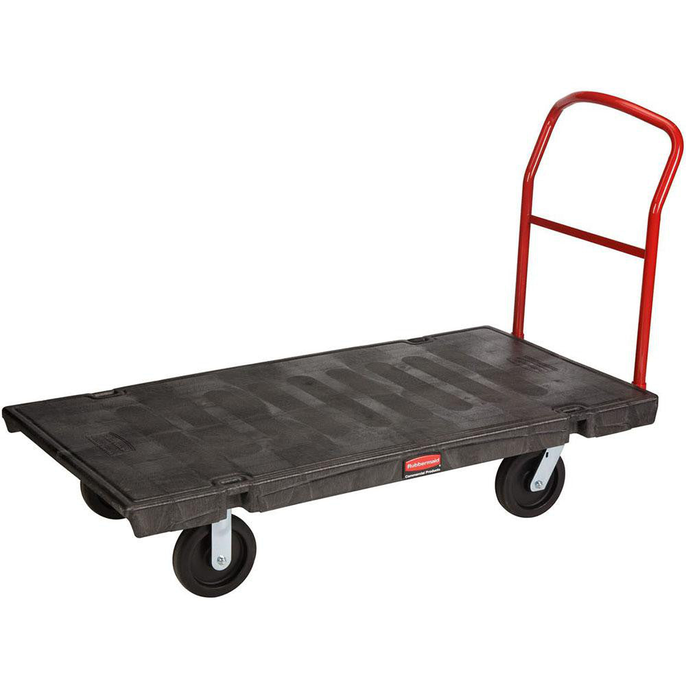 Rubbermaid FG446600BLA Heavy Duty Platform Truck, 30" x 60", 8" TPR Casters, 2000 lb. Capacity, Black