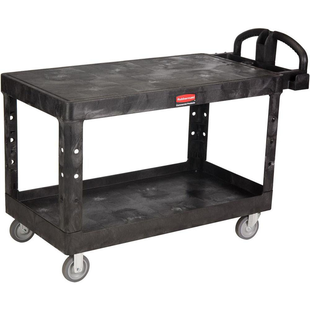 Rubbermaid FG454500BLA Standard Utility Cart Plastic, Black