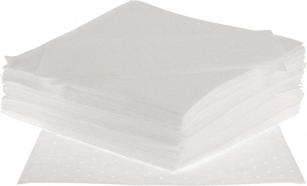 Brady SPC Sorbents BPO100 Sorbent Pad Oil Only Use, 15" Wide, 17" Long, 20.5 gal, White