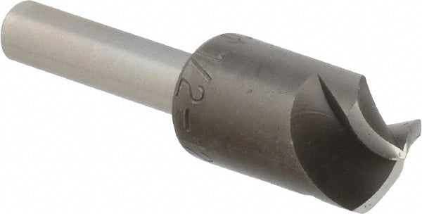 M.A. Ford 92050006 Countersink 1/2" Head Dia, 120.00 deg Included Angle, 3 Flute, High-Speed Steel, Right Hand Cut