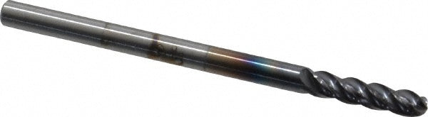 Kennametal 4067292 Ball End Mill 0.125" Dia, 0.5" LOC, 4 Flute, Solid Carbide